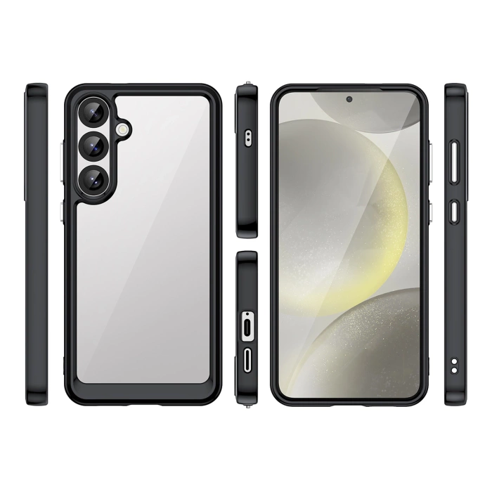 Etui silikonowe Outer Space Case z żelową ramką do Samsung Galaxy S25+ - czarne