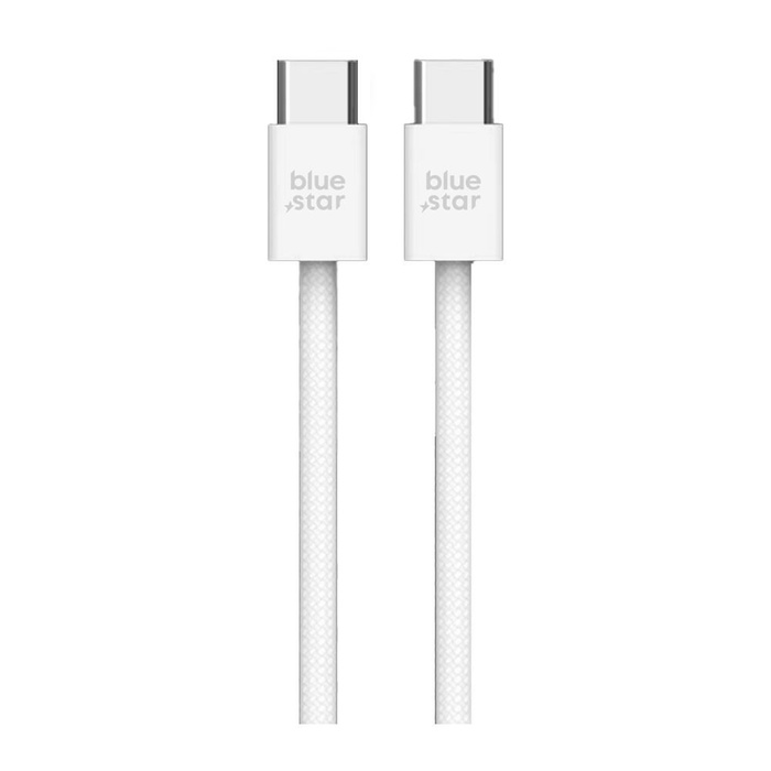Kabel USB C do USB C Blue Star 6A 60W QC4.0 1 m Q28 biały