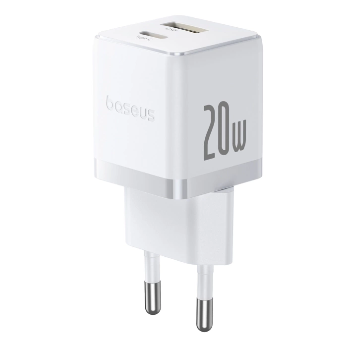 Ładowarka sieciowa Baseus Palm 20W USB-C USB-A - biała