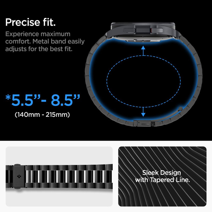 Pasek Spigen Modern Fit Band Samsung Galaxy Watch 6 Classic (47 Mm) Black Case