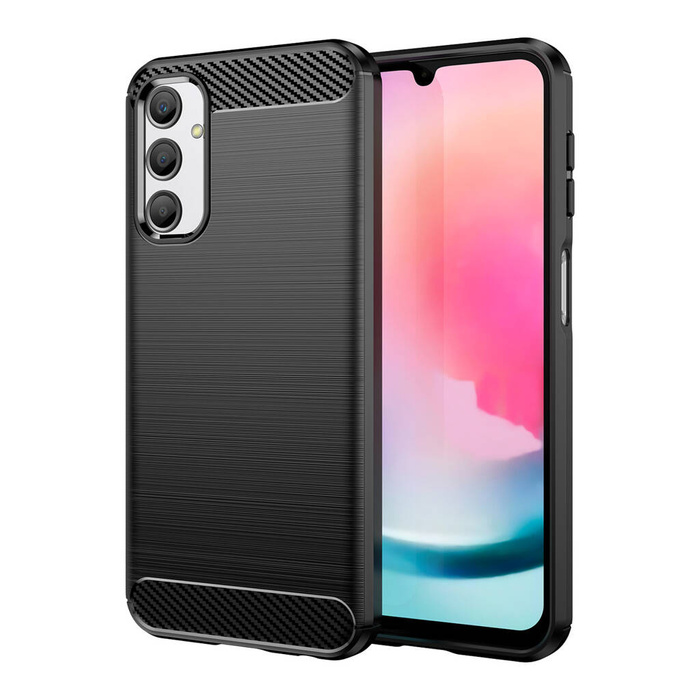 Etui Elastyczne etui wzór karbon do Samsung Galaxy M34 Carbon Case - czarne Case