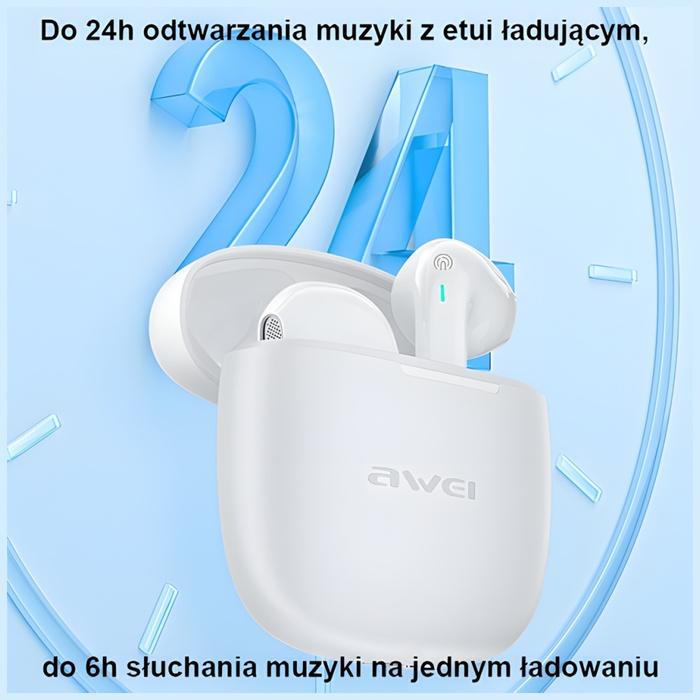 AWEI słuchawki Bluetooth 5.3 T26 Pro TWS + stacja dokująca czarny/black