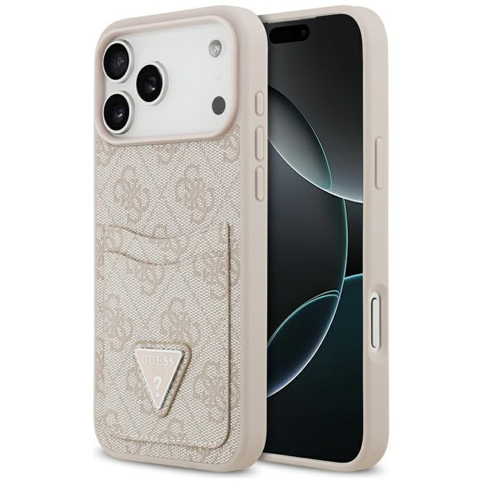 Etui Guess 4G Double Card Triangle do    iPhone 17 Pro Max różowy