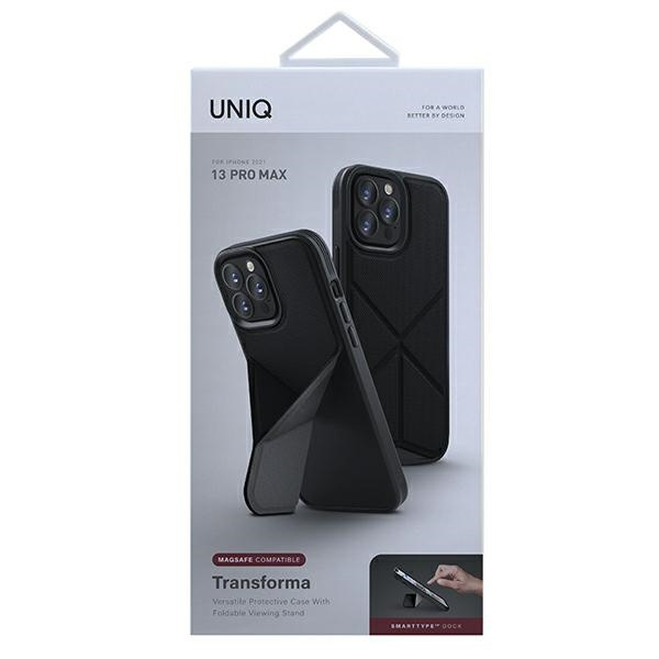 Etui UNIQ etui Transforma iPhone 13 Pro Max 6,7" czarny/ebony black MagSafe