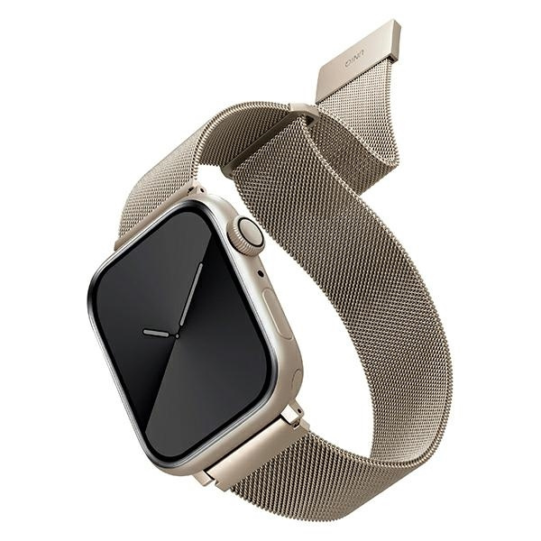 UNIQ pasek Dante Apple Watch Series 4/5/6/7/SE 40/41mm. Stainless Steel starlight