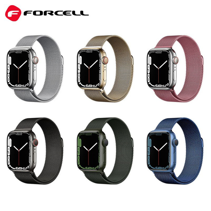 FORCELL F-DESIGN FA03 pasek do APPLE Watch 42 / 44 / 45 / 49 mm różowy