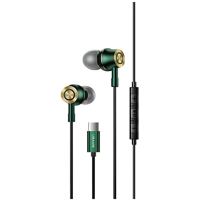 Słuchawki USAMS USB-C Stereo EP-43 Metal HSEP4302 Ciemny Zielony