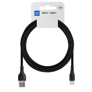 Kabel USB A do USB C Blue Star 3A 60W ECO 1 m PJ68-25-3 czarny