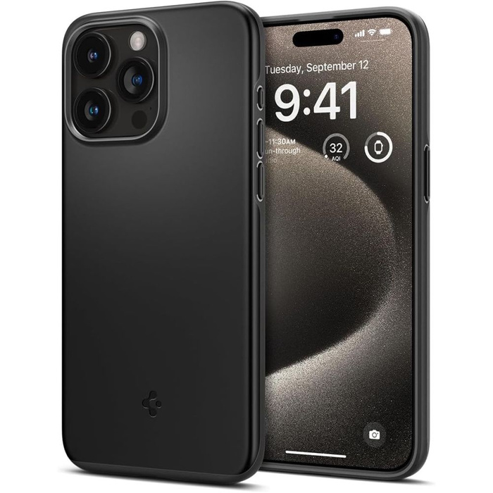 Etui iPhone 15 Pro Max Spigen Thin Fit Black Case