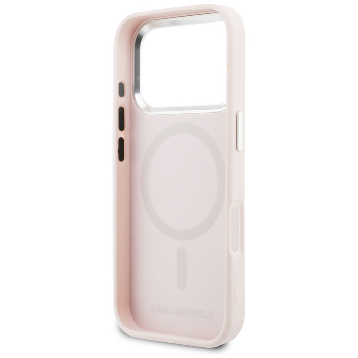 Etui Karl Lagerfeld Point & Choupette    Sketch MagSafe do iPhone 17 Pro różowy