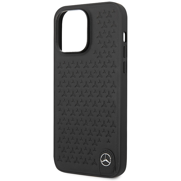 Etui Mercedes MEHCP14X8REMPK iPhone 14 Pro Max 6,7" czarny/black hardcase Leather Stars Pattern Case