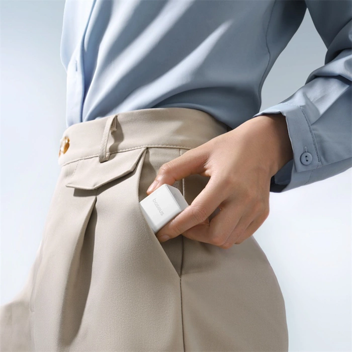 Ładowarka sieciowa Baseus Palm 1C 20W (z kablem Baseus Mini White USB-C 60W (20V/3A) 1m) - biała