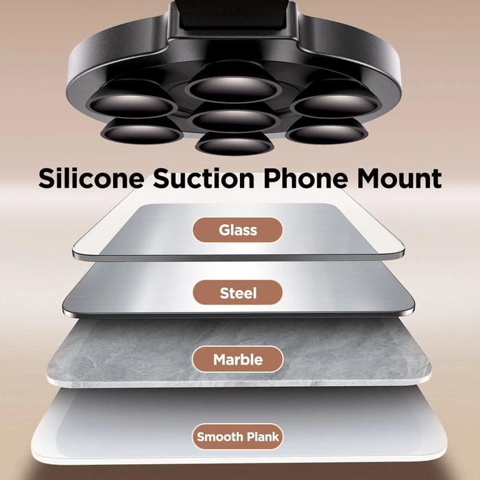 Uchwyt magnetyczny Joyroom JR-ZS393 na telefon z przyssawkami - czarny