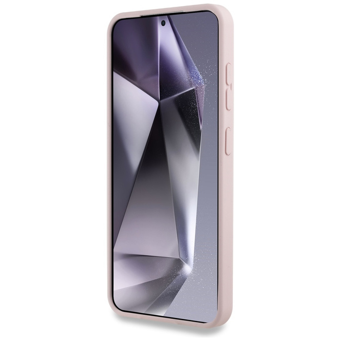 Etui Karl Lagerfeld Silicone Double       Heads And Circle MagSafe do Samsung Galaxy S25 różowy