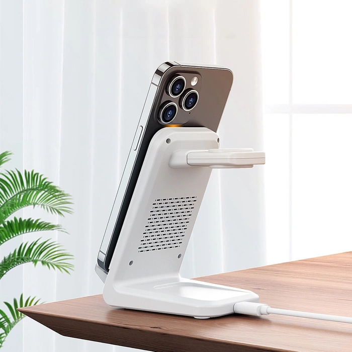 Stacja ładująca indukcyjna 4w1 Choetech T608 15W - biała