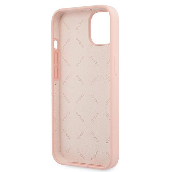 Etui GUESS Apple iPhone 13 Mini Silicone 4G Logo Różowy Hardcase
