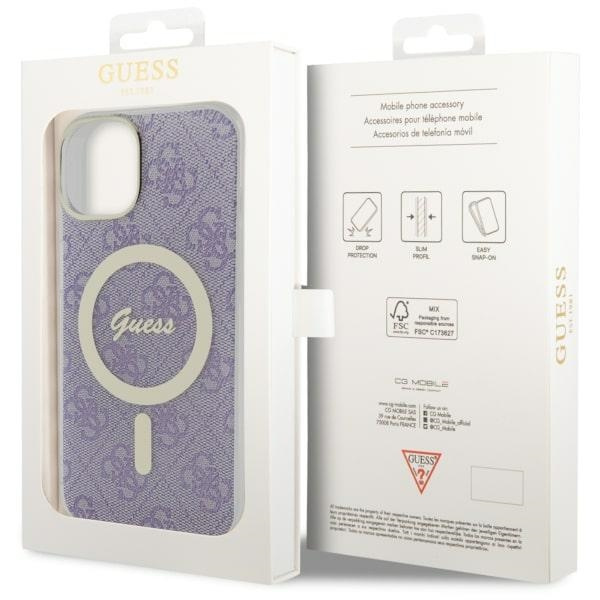 Etui Guess GUHMP14SH4STU iPhone 14 6.1" purpurowy/purple hardcase 4G MagSafe Case