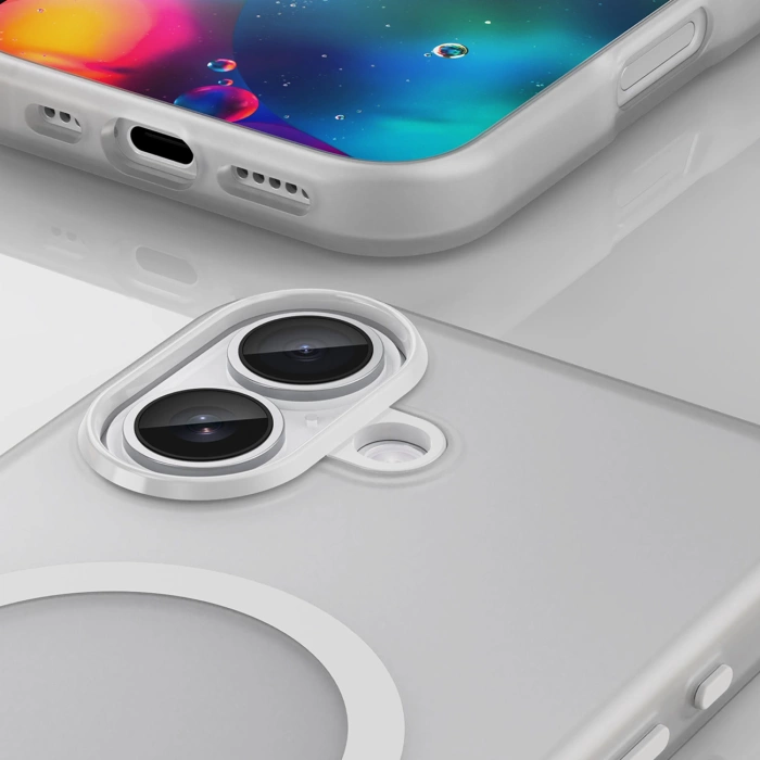 Etui Magnetic iPhone 17 Abrasive MagSafe Matowe Białe