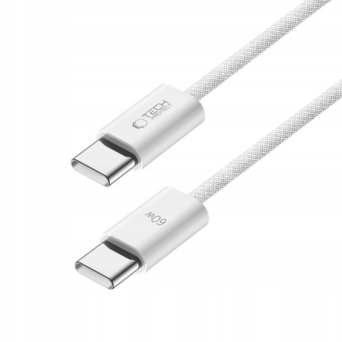 TECH-PROTECT ULTRABOOST CLASSIC USB-C CABLE PD60W/3A 100CM WHITE