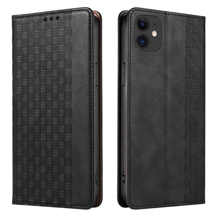 Magnet Strap Case etui do iPhone 13 pokrowiec portfel + mini smycz zawieszka czarny