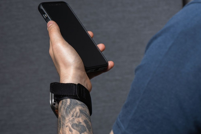 FORCELL F-DESIGN FA05 pasek nylonowy do APPLE Watch 42 / 44 / 45 / 49 mm czarny