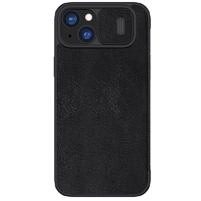 Nillkin Qin Pro Leather Case Iphone 15 Plus (6.7), BLACK / CZARNY