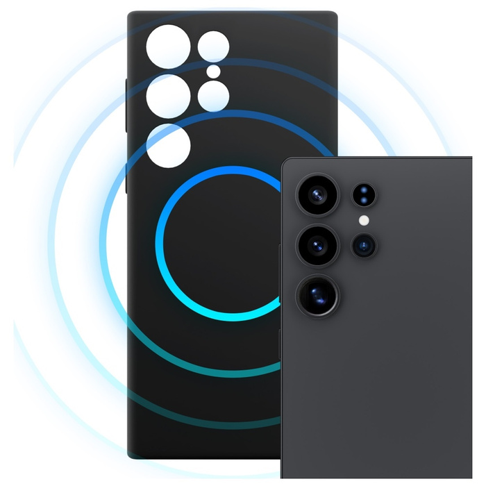 Etui 3MK Hardy MagSilicone do Samsung    Galaxy S23 Ultra czarny