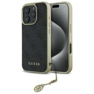 Etui Guess iPhone 16 Pro czarny/black hardcase 4G Charms Collection