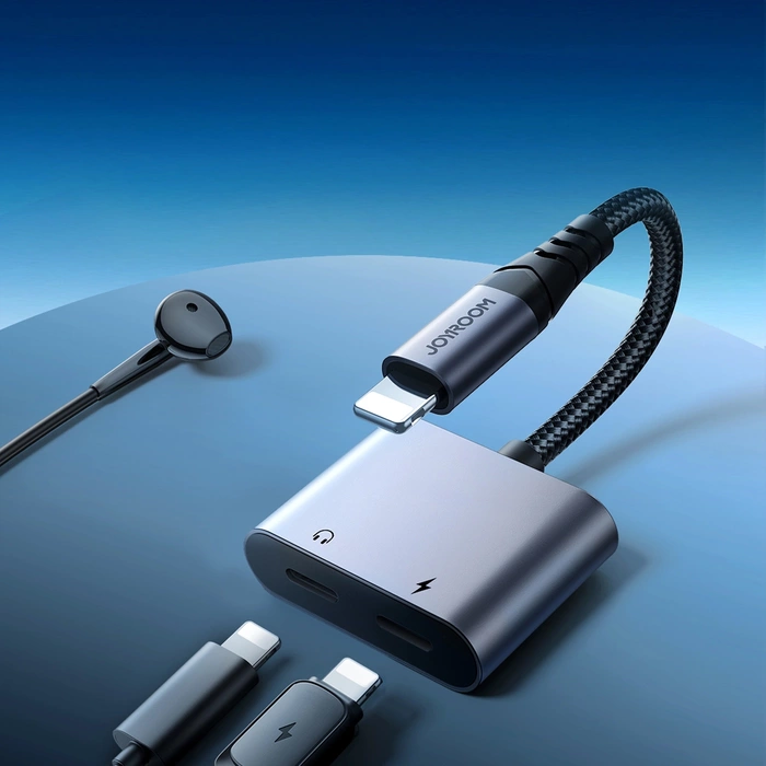 Adapter DAC 2w1 Joyroom SY-L02 Lightning do 2x Lightning - czarny
