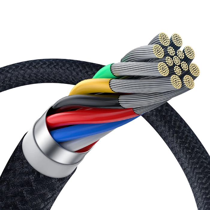 Baseus kabel Crystal Shine USB3.2 Full-Featured Fast-Charging Data Cable USB-C to USB-C 100W 1.5m 20Gb Cluster czarny