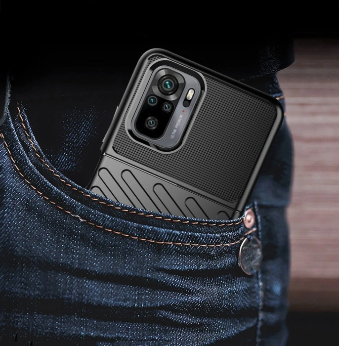 Thunder Case elastyczne pancerne etui pokrowiec Xiaomi Redmi Note 10 / Redmi Note 10S niebieski