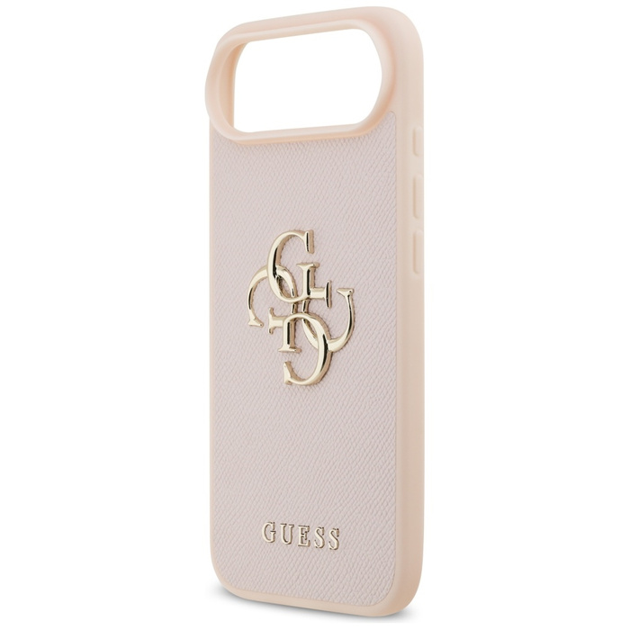 Etui Guess Grained Big 4G & Classic Logo do iPhone Air różowy