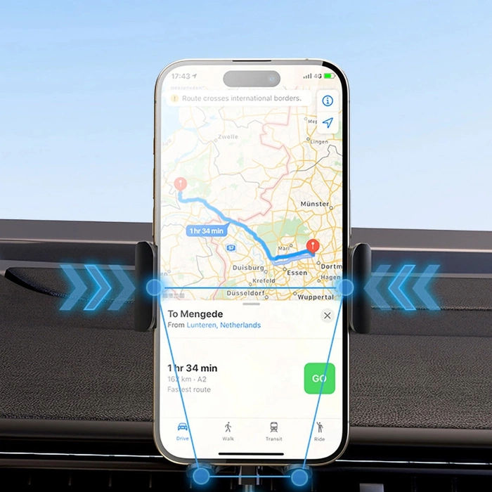 Uchwyt Wozinsky WUMID na telefon z ładowarką indukcyjną 15W na deskę rozdzielczą samochodu - czarny