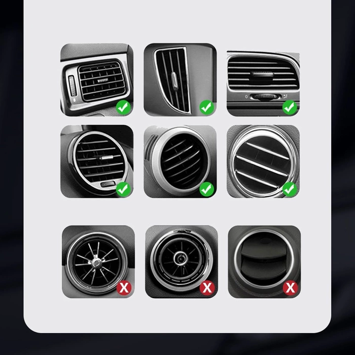 Baseus Cube grawitacyjny uchwyt samochodowy na kratkę wentylacyjną nawiew na telefon czarny (SUYL-FK01)