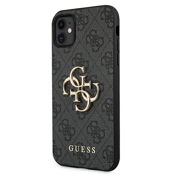 Etui GUESS Apple iPhone 11 4G Big Metal Logo Szary Hardcase