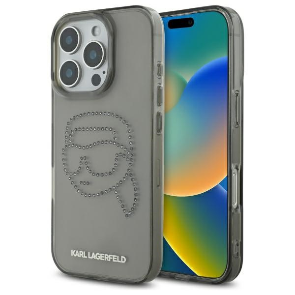 Karl Lagerfeld KLHCP16XHKHDCELK iPhone    16 Pro Max 6.9" czarny/black hardcase IML Rhinestones Karl Head