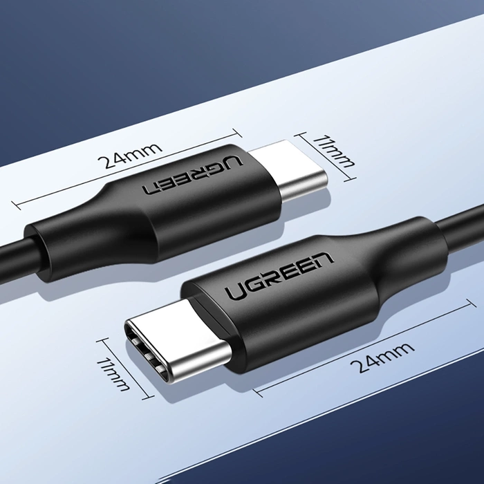 Ugreen kabel USB Typ C do ładowania i transferu danych 3A 0,5m czarny (US286)
