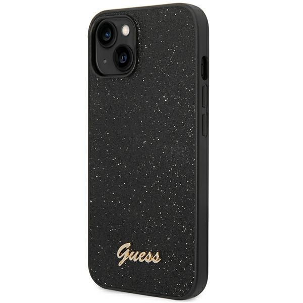 Etui GUESS Apple iPhone 14 Plus Glitter Script Czarny Hardcase
