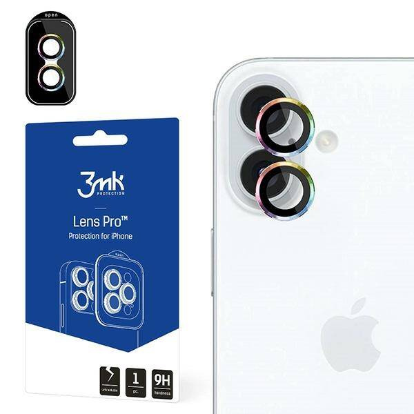 Ochrona na obiektyw aparatu 3MK Lens Protection Pro iPhone 16/ 16 Plus Rainbow