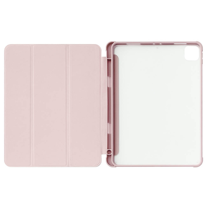 Stand Tablet Case etui Smart Cover pokrowiec na iPad Pro 12.9'' 2021 z funkcją podstawki różowy