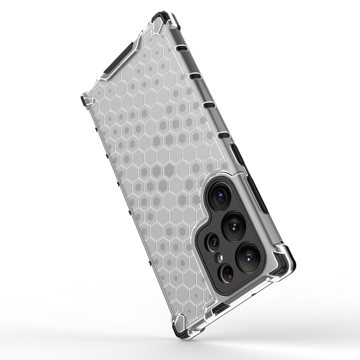 Etui Honeycomb Etui Do Samsung Galaxy S23 Ultra Pancerny Hybrydowy Pokrowiec Czarne Case Case