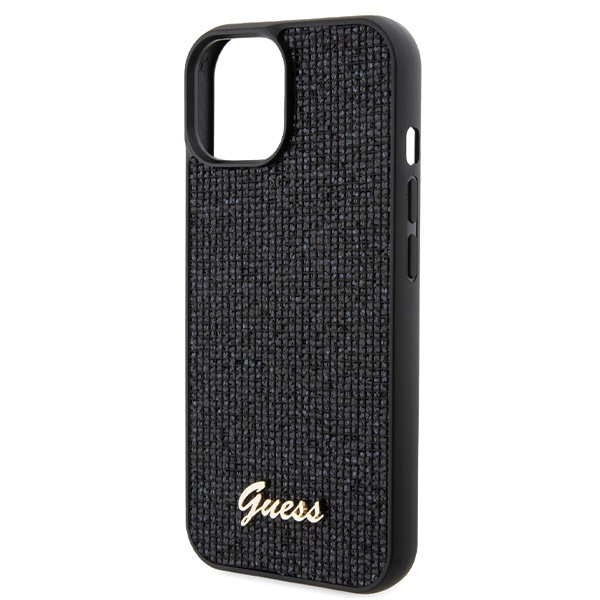 Etui Guess GUHCP14SPMSDGSK iPhone 14 / 15 / 13 6.1" czarny/black hardcase Disco Metal Script Case
