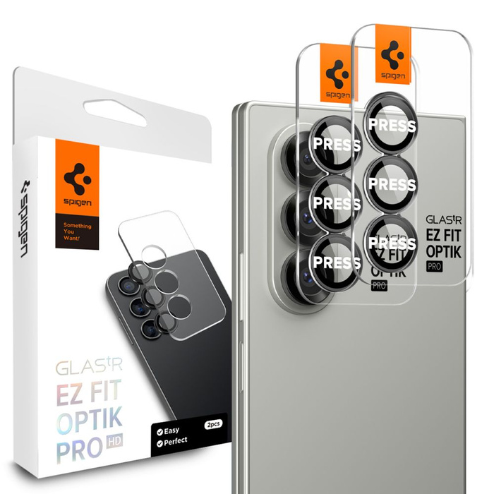 OSŁONA APARATU SPIGEN SAMSUNG GALAXY Z FOLD 7 OPTIK PRO HD GLAS.TR ”EZ FIT” CAMERA PROTECTOR 2-PACK CZARNA
