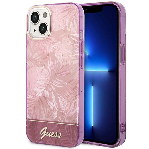 Etui GUESS Apple iPhone 14 Plus Jungle Collection Różowy Hardcase