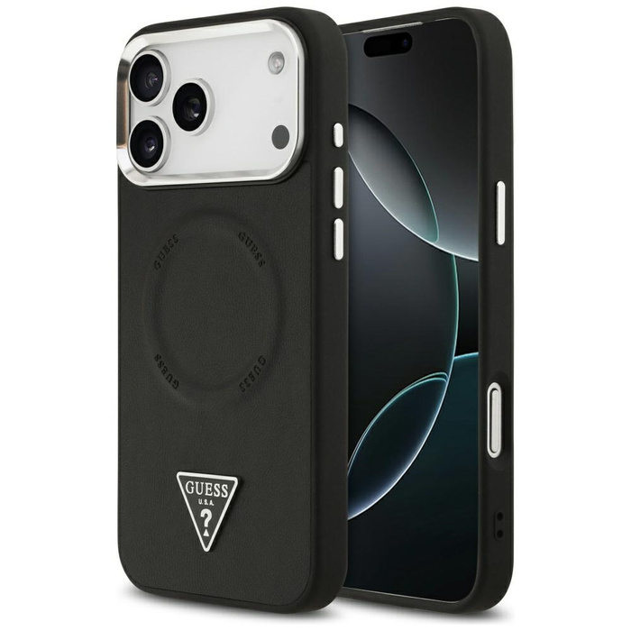 Etui Guess Triangle Logo MagSafe do      iPhone 17 Pro czarny