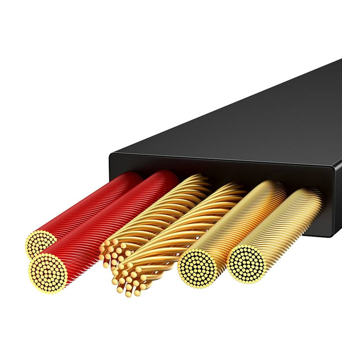 Baseus Bright Mirror 2 zwijany kabel przewód 3w1 USB Typ A - micro USB + Lightning + USB Typ C 66W 1.1m zielony (CAMJ010106)