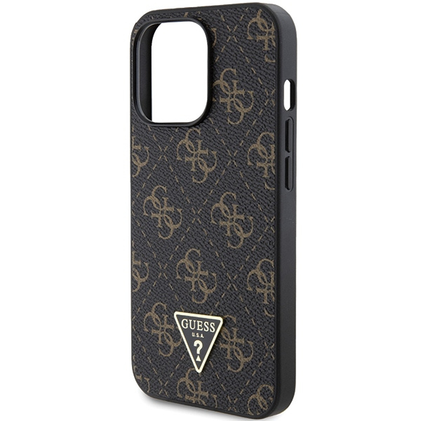 Etui Guess GUHCP15LPG4GPK iPhone 15 Pro 6.1" czarny/black hardcase 4G Triangle Metal Logo Case