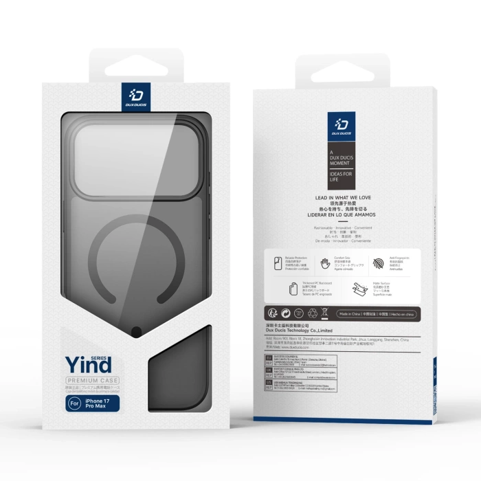 Etui Dux Ducis Yind na iPhone 17 Pro Max kompatybilne z MagSafe - czarne