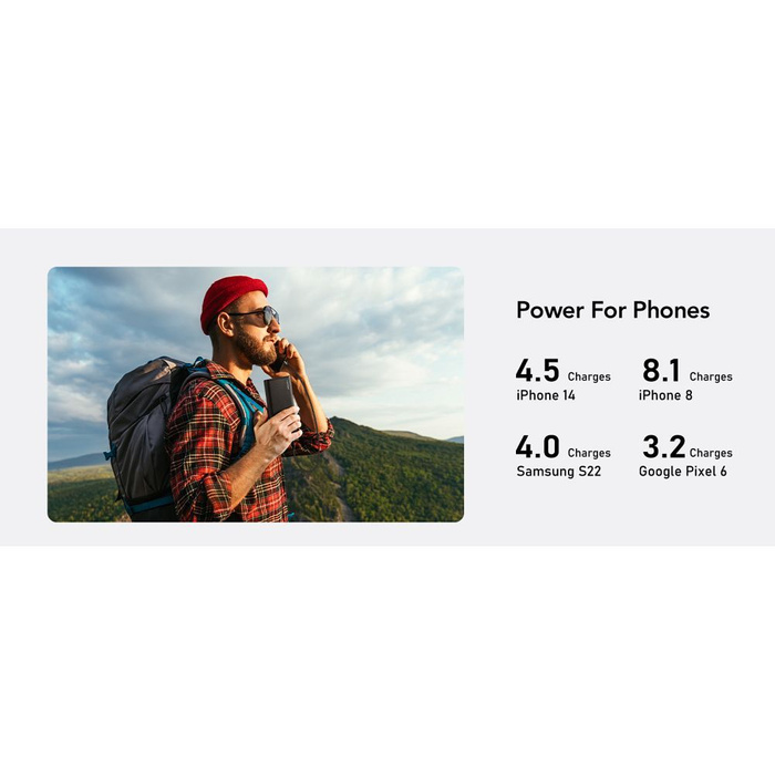 VEGER powerbank 25000 mAh z wbudowanymi kablami Typ C / Lightning PD 130W TCE130 (W2503) czarny