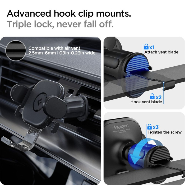 Uchwyt Spigen Uts12 Onetap Universal Vent Car Mount Black